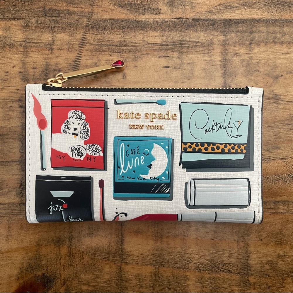 Kate Spade Morgan Matchbox Embossed Small Slim Bifold Wallet